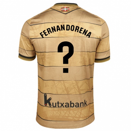 Kandiny Kinder Alex Fernandorena #0 Braun Auswärtstrikot Trikot 2024/25 T-Shirt Österreich