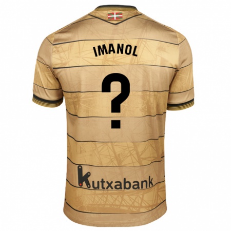 Kandiny Kinderen Imanol Ruiz #0 Bruin Uitshirt Uittenue 2024/25 T-Shirt