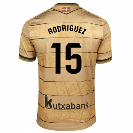 Kandiny Bambino Maglia Peru Rodríguez #15 Marrone Kit Gara Away 2024/25 Maglietta