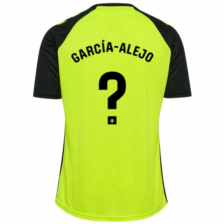 Kandiny Kinderen Raúl García-Alejo #0 Fluorescerend Geel Zwart Uitshirt Uittenue 2024/25 T-Shirt