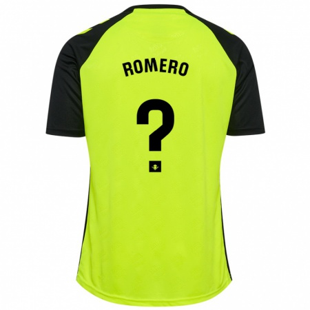 Kandiny Kinder Dani Romero #0 Fluoreszierendes Gelb Schwarz Auswärtstrikot Trikot 2024/25 T-Shirt Österreich