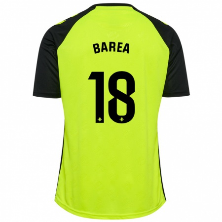 Kandiny Kinderen Ismael Barea #18 Fluorescerend Geel Zwart Uitshirt Uittenue 2024/25 T-Shirt