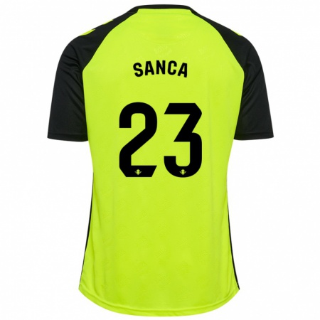 Kandiny Kinderen Marciano Sanca #23 Fluorescerend Geel Zwart Uitshirt Uittenue 2024/25 T-Shirt