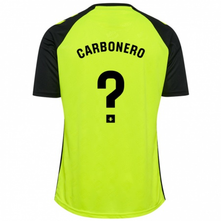 Kandiny Kinderen Marco Carbonero #0 Fluorescerend Geel Zwart Uitshirt Uittenue 2024/25 T-Shirt