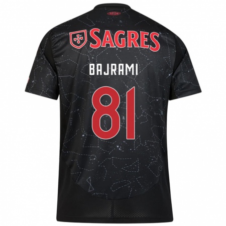 Kandiny Bambino Maglia Adrian Bajrami #81 Nero Rosso Kit Gara Away 2024/25 Maglietta