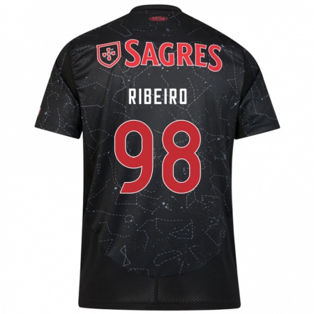 Kandiny Kinderen Ricardo Ribeiro #98 Zwart Rood Uitshirt Uittenue 2024/25 T-Shirt