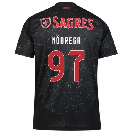 Kandiny Kinder Ricardo Nóbrega #97 Schwarz Rot Auswärtstrikot Trikot 2024/25 T-Shirt Österreich