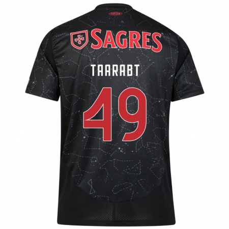 Kandiny Kinderen Adel Taarabt #49 Zwart Rood Uitshirt Uittenue 2024/25 T-Shirt