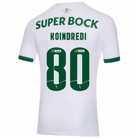 Kandiny Kinderen Koba Koindredi #80 Wit Groen Uitshirt Uittenue 2024/25 T-Shirt