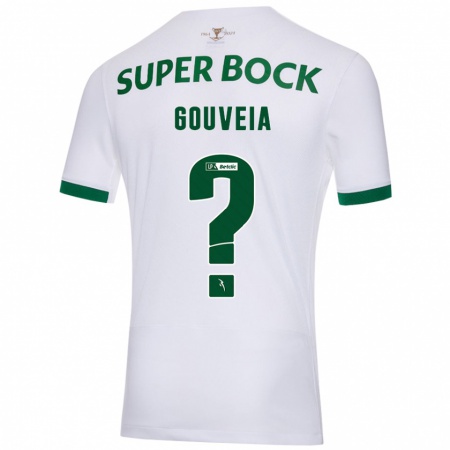 Kandiny Kinderen Miguel Gouveia #0 Wit Groen Uitshirt Uittenue 2024/25 T-Shirt