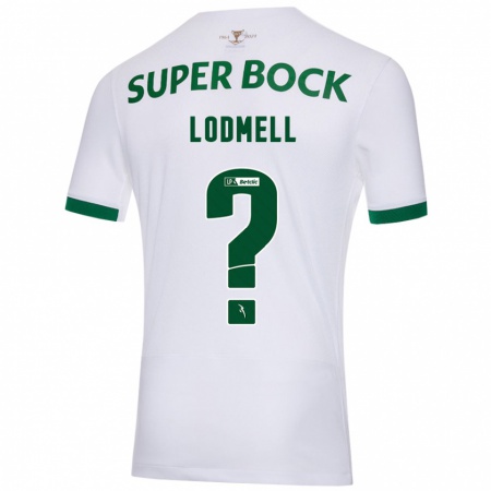 Kandiny Kinderen William Lodmell #0 Wit Groen Uitshirt Uittenue 2024/25 T-Shirt