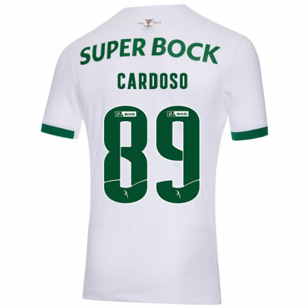 Kandiny Kinderen Nilton Cardoso #89 Wit Groen Uitshirt Uittenue 2024/25 T-Shirt