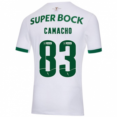 Kandiny Kinderen Rafael Camacho #83 Wit Groen Uitshirt Uittenue 2024/25 T-Shirt