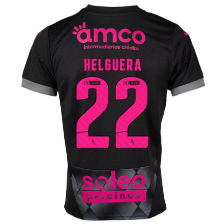 Kandiny Kinderen Thiago Helguera #22 Zwart Roze Uitshirt Uittenue 2024/25 T-Shirt