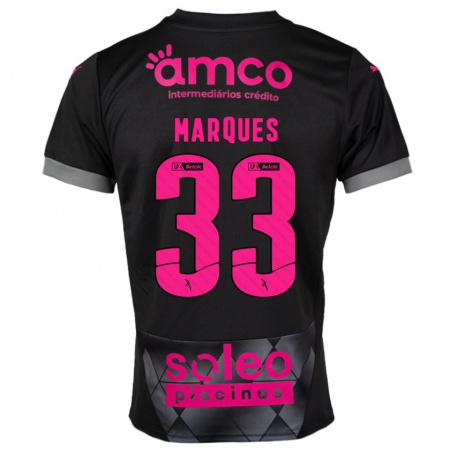 Kandiny Kinderen João Marques #33 Zwart Roze Uitshirt Uittenue 2024/25 T-Shirt