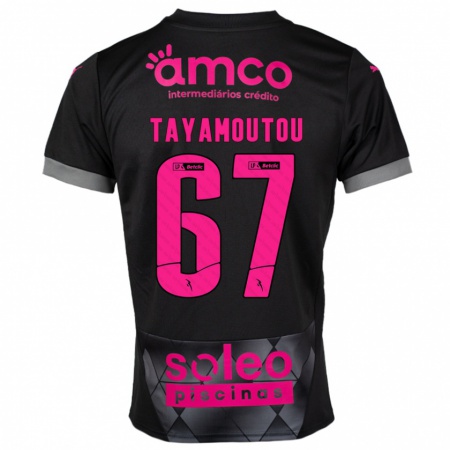 Kandiny Kinderen Enzo Tayamoutou #67 Zwart Roze Uitshirt Uittenue 2024/25 T-Shirt