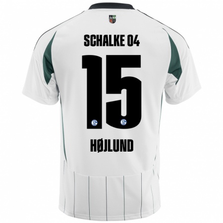 Kandiny Kinderen Emil Højlund #15 Wit Groen Uitshirt Uittenue 2024/25 T-Shirt