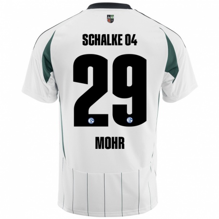 Kandiny Kinderen Tobias Mohr #29 Wit Groen Uitshirt Uittenue 2024/25 T-Shirt