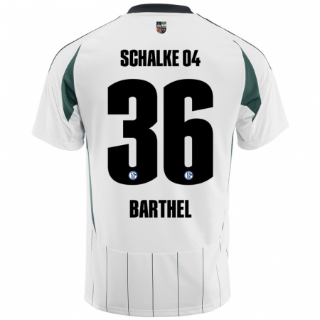 Kandiny Kinderen Niklas Barthel #36 Wit Groen Uitshirt Uittenue 2024/25 T-Shirt