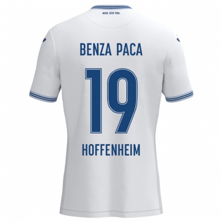 Kandiny Kinderen Lynes Benza Paca #19 Wit Blauw Uitshirt Uittenue 2024/25 T-Shirt