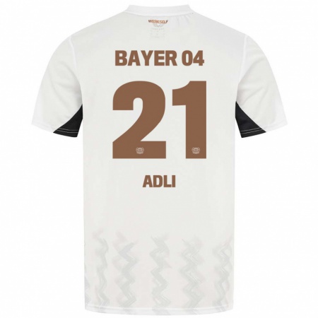 Kandiny Kinderen Amine Adli #21 Wit Zwart Uitshirt Uittenue 2024/25 T-Shirt