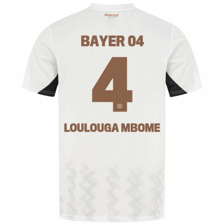 Kandiny Kinder Adrien Loulouga Mbome #4 Weiß Schwarz Auswärtstrikot Trikot 2024/25 T-Shirt Österreich