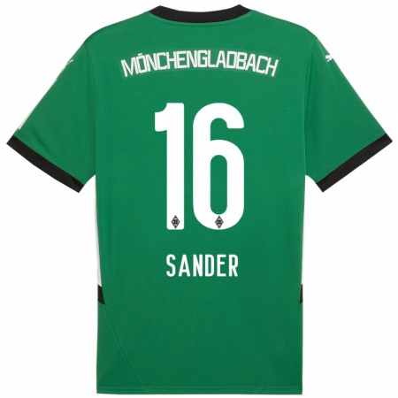 Kandiny Kinderen Philipp Sander #16 Groen Wit Uitshirt Uittenue 2024/25 T-Shirt