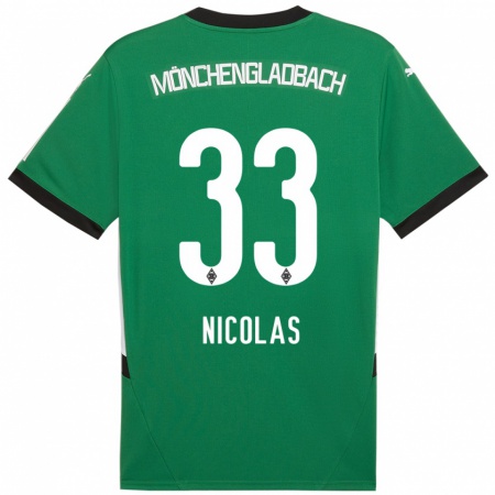 Kandiny Kinderen Moritz Nicolas #33 Groen Wit Uitshirt Uittenue 2024/25 T-Shirt