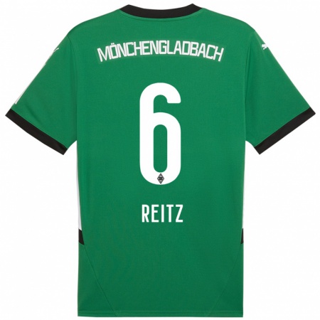 Kandiny Kinderen Tony Reitz #6 Groen Wit Uitshirt Uittenue 2024/25 T-Shirt