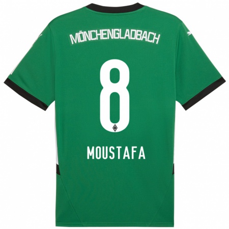 Kandiny Kinderen Moustafa Moustafa #8 Groen Wit Uitshirt Uittenue 2024/25 T-Shirt