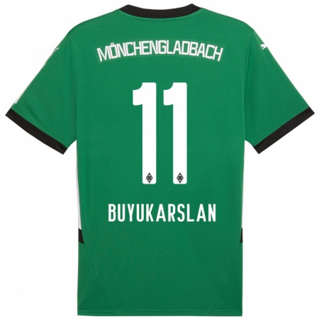 Kandiny Kinderen Oguzcan Büyükarslan #11 Groen Wit Uitshirt Uittenue 2024/25 T-Shirt