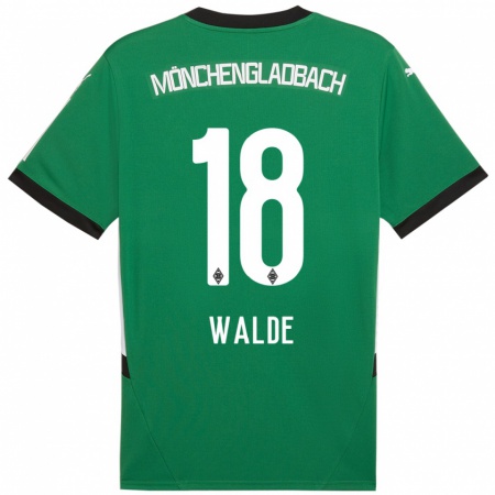 Kandiny Kinderen Simon Walde #18 Groen Wit Uitshirt Uittenue 2024/25 T-Shirt