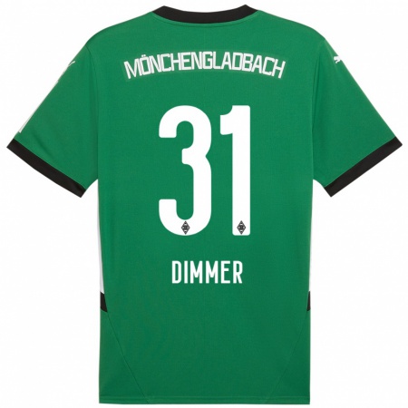 Kandiny Kinderen Florian Dimmer #31 Groen Wit Uitshirt Uittenue 2024/25 T-Shirt