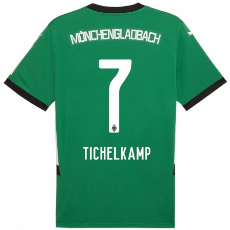 Kandiny Kinderen Emily Tichelkamp #7 Groen Wit Uitshirt Uittenue 2024/25 T-Shirt