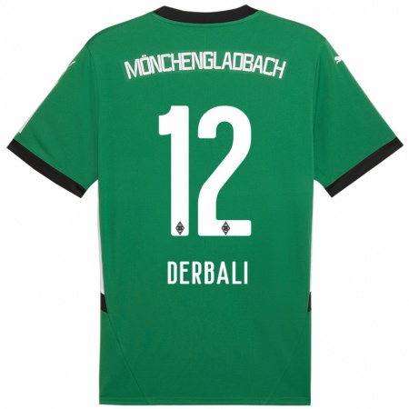 Kandiny Kinderen Louisa Derbali #12 Groen Wit Uitshirt Uittenue 2024/25 T-Shirt