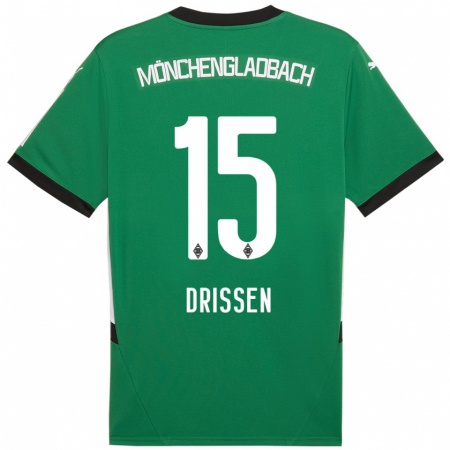 Kandiny Kinderen Sam Drissen #15 Groen Wit Uitshirt Uittenue 2024/25 T-Shirt