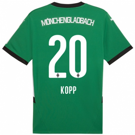 Kandiny Kinderen Leonie Köpp #20 Groen Wit Uitshirt Uittenue 2024/25 T-Shirt