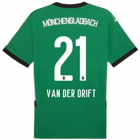 Kandiny Kinderen Suus Van Der Drift #21 Groen Wit Uitshirt Uittenue 2024/25 T-Shirt