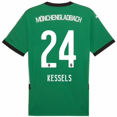 Kandiny Kinderen Imke Kessels #24 Groen Wit Uitshirt Uittenue 2024/25 T-Shirt