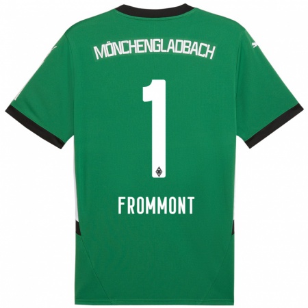 Kandiny Kinderen Romina Frommont #1 Groen Wit Uitshirt Uittenue 2024/25 T-Shirt