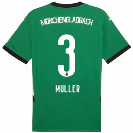 Kandiny Kinderen Barbara Müller #3 Groen Wit Uitshirt Uittenue 2024/25 T-Shirt