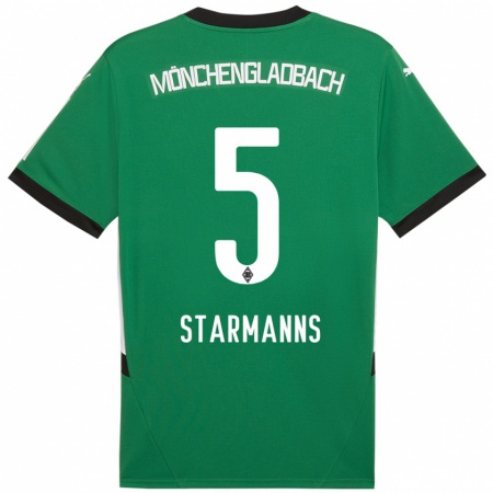 Kandiny Kinderen Sandra Starmanns #5 Groen Wit Uitshirt Uittenue 2024/25 T-Shirt