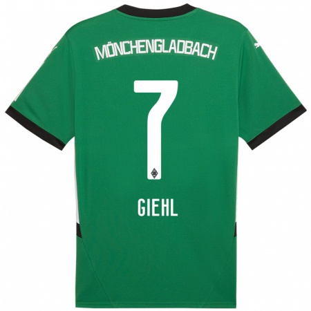 Kandiny Bambino Maglia Madita Giehl #7 Verde Bianco Kit Gara Away 2024/25 Maglietta