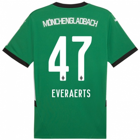 Kandiny Kinderen Kim Everaerts #47 Groen Wit Uitshirt Uittenue 2024/25 T-Shirt