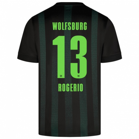 Kandiny Kinderen Rogério #13 Donkergroen Uitshirt Uittenue 2024/25 T-Shirt