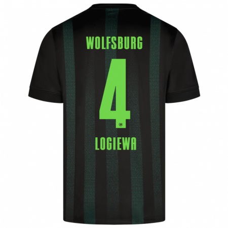 Kandiny Kinderen Luca Logiewa #4 Donkergroen Uitshirt Uittenue 2024/25 T-Shirt