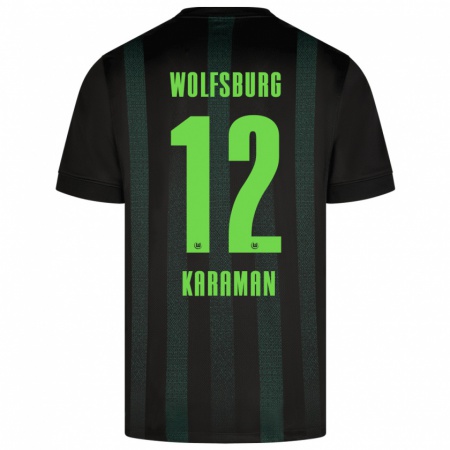 Kandiny Kinder Tarik Karaman #12 Dunkelgrün Auswärtstrikot Trikot 2024/25 T-Shirt Österreich