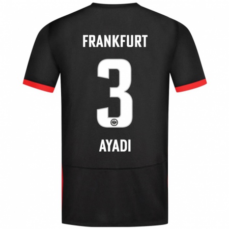 Kandiny Kinderen Akram Ayadi #3 Zwart Uitshirt Uittenue 2024/25 T-Shirt