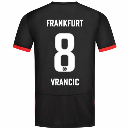 Kandiny Kinderen Mario Vrancic #8 Zwart Uitshirt Uittenue 2024/25 T-Shirt