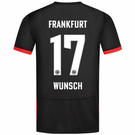 Kandiny Kinderen Paul Wünsch #17 Zwart Uitshirt Uittenue 2024/25 T-Shirt